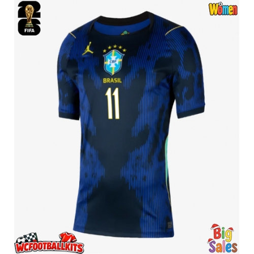 Brazil Raphinha Belloli #11 Replica Away Stadium Shirt for Women World Cup 2026 Short Sleeve